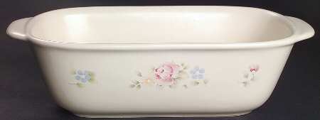 Tea Rose Loaf Pan by Pfaltzgraff