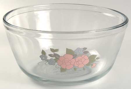 Tea Rose 8" Glassware Mixing Bowl