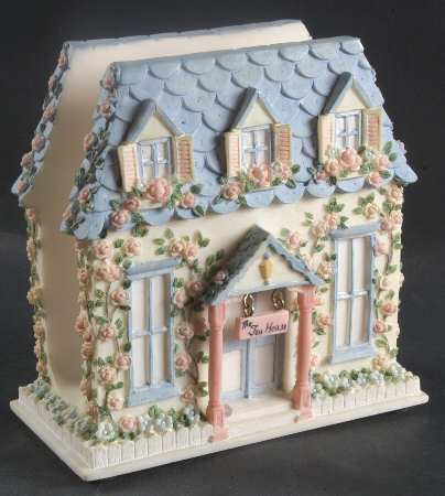 Tea Rose House Napkin Holder