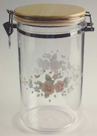 Tea Rose Large Acrylic Storage Jar & Lid