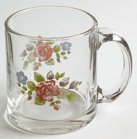 Tea Rose Glassware Mug