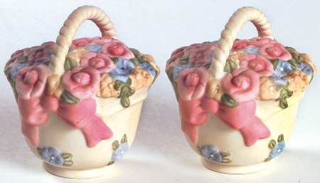 Tea Rose Sculpted Salt & Pepper Set by Pfaltzgraff