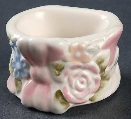 Tea Rose Sculpted Napkin Ring by Pfaltzgraff