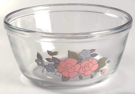 Tea Rose 6" Glassware Mixing Bowl