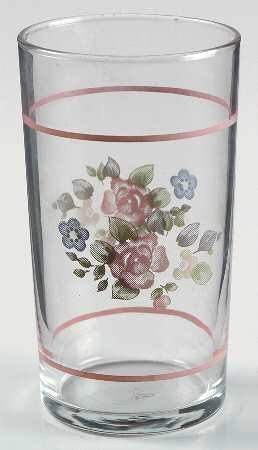 Tea Rose 14 Oz Glassware Tumbler by Pfaltzgraff