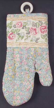 Tea Rose Cloth Oven Mitt