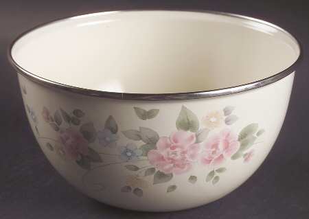 Tea Rose 7" Metal Mixing Bowl
