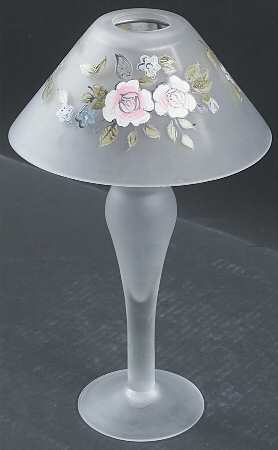 Tea Rose Tea Light Lamp with Shade