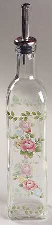 Tea Rose Glass Oil with Drizzle Spout by Pfaltzgraff