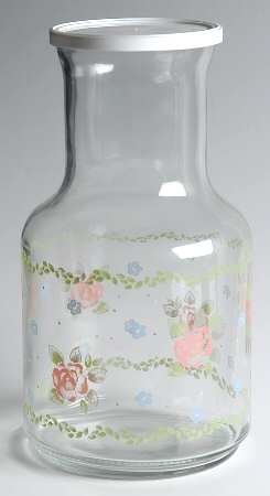 Tea Rose Glassware Decanter