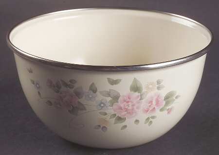 Tea Rose 6" Metal Mixing Bowl