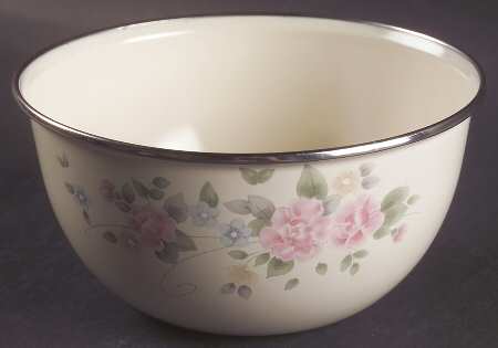 Tea Rose 6" Metal Mixing Bowl