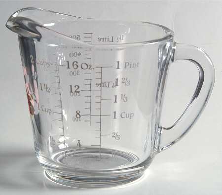 Tea Rose Glassware Measuring Cup