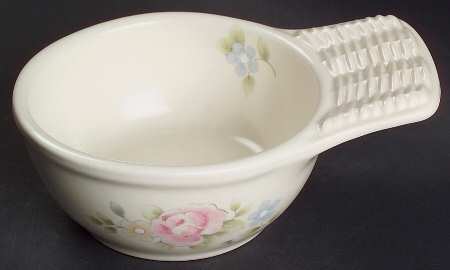 Tea Rose Handled Condiment Server