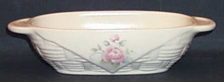Tea Rose Scouring Pad Holder-Basketweave W/Handles by Pfaltzgraff
