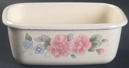 Tea Rose 6" Metal Rectangular Baker