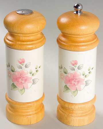 Tea Rose Wood Accent Salt & Pepper Mill