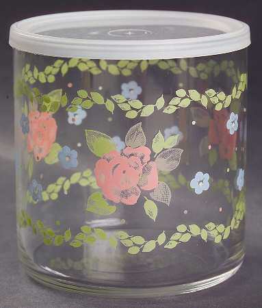 Tea Rose Medium Glassware Storage Jar & Lid