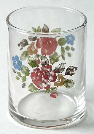 Tea Rose Glassware Toothpick Holder by Pfaltzgraff