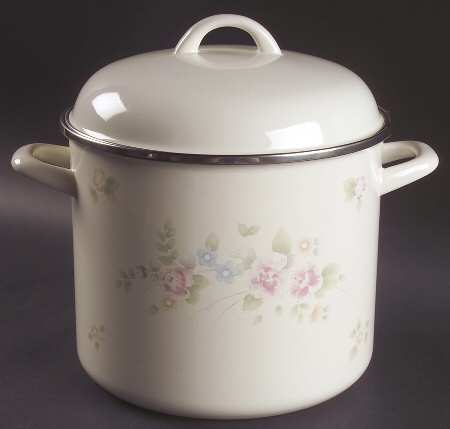 Tea Rose 8 Quart Metal Stew Pot