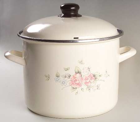 Tea Rose 8 Quart Metal Stew Pot