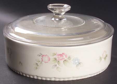 Tea Rose 1.5 Quart Round Covered Baker