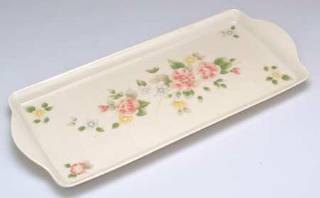 Tea Rose 15" Melamine Sandwich Tray by Pfaltzgraff