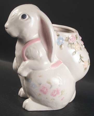 Tea Rose Bunny Vase by Pfaltzgraff