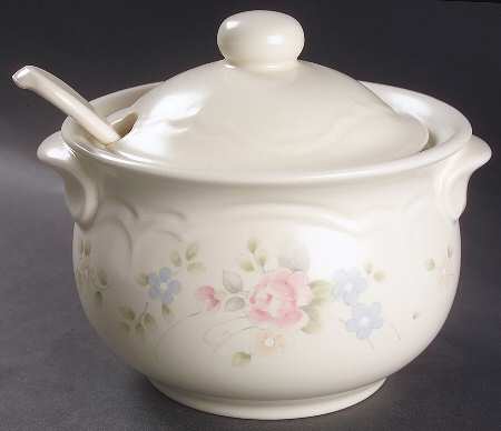 Tea Rose Mini Tureen w/Lid & Ladle by Pfaltzgraff