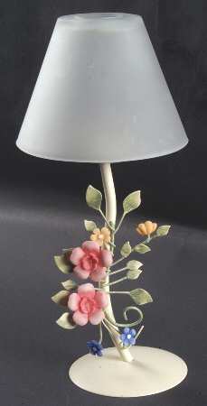 Tea Rose Votive Lamp & Shade