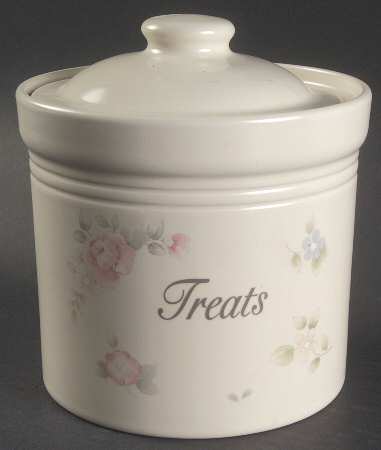 Tea Rose Treat Jar & Lid by Pfaltzgraff