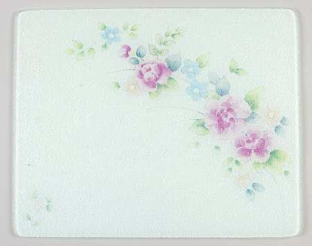 Tea Rose Rectangular Glassware Cutting Board