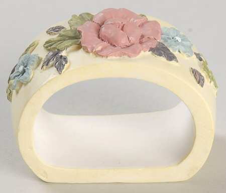 Tea Rose Resin Napkin Ring by Pfaltzgraff