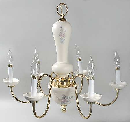 Tea Rose 6-Light Chandelier