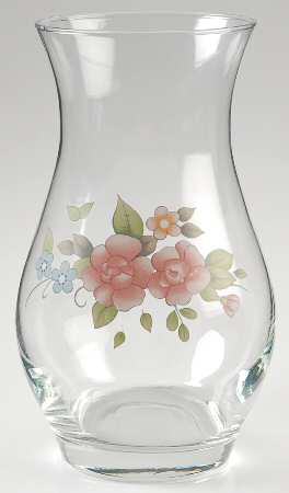Tea Rose 9" Glassware Vase by Pfaltzgraff