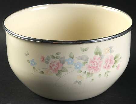 Tea Rose 6 7/8" Metal Bowl