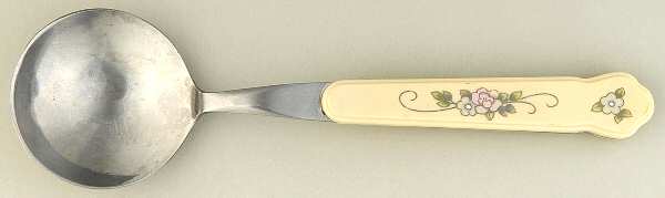 Tea Rose Gravy Ladle with Stainless Bowl by Pfaltzgraff
