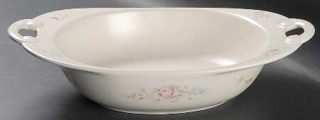 Tea Rose 13" Nesting Handled Oval Serving Bowl by Pfaltzgraff