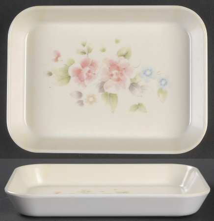 Tea Rose 6" Rectangular Melamine Tray