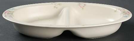 Tea Rose 14" Oval Divided Vegetable Bowl by Pfaltzgraff