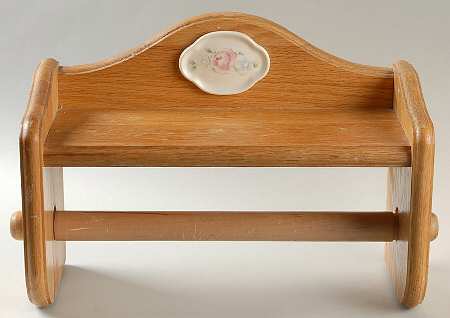 Tea Rose Wood Hanging Paper Towel Holder