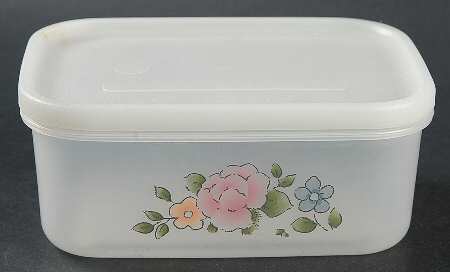 Tea Rose 5" Plastic Rectangular Storage Box