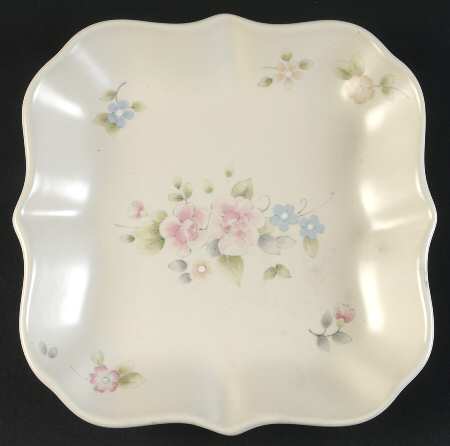 Tea Rose 8" Square Fluted Dish by Pfaltzgraff