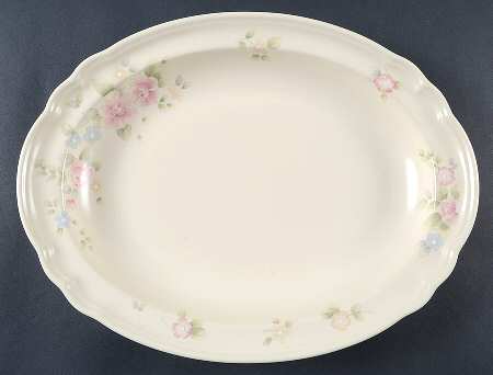 Tea Rose 14" Deep Oval Serving Platter