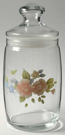 Tea Rose Medium Glassware Canister