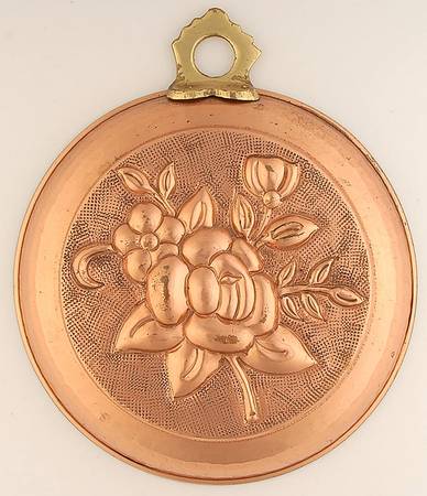 Tea Rose Copper Jello Mold