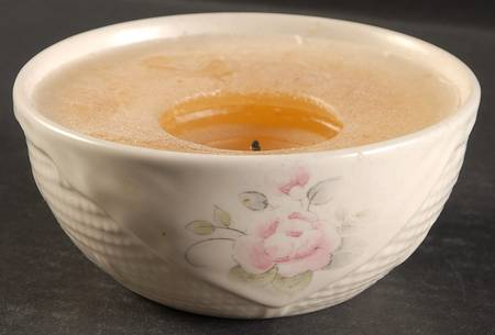 Tea Rose Basket Lite W/Candle Wax