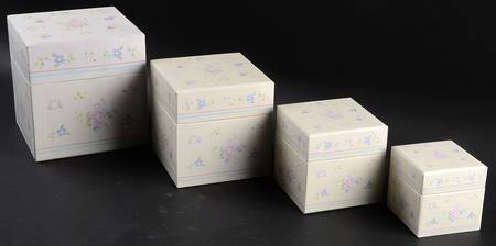 Tea Rose Paper Nesting Boxes - Set of 4