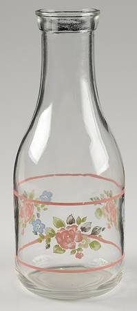 Tea Rose Glassware Decanter No Lid