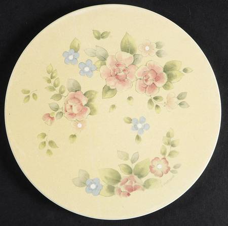 Tea Rose Round Cork Back Trivet